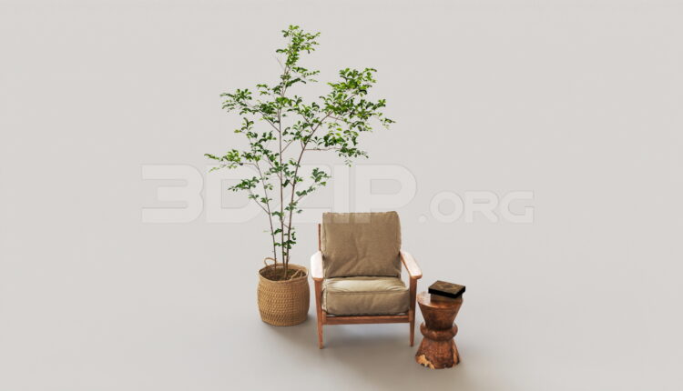 15518. Free 3ds Max Armchair Model Download (2)