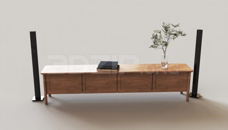 15530. Free 3ds Max Tv Cabinet Model Download (2)