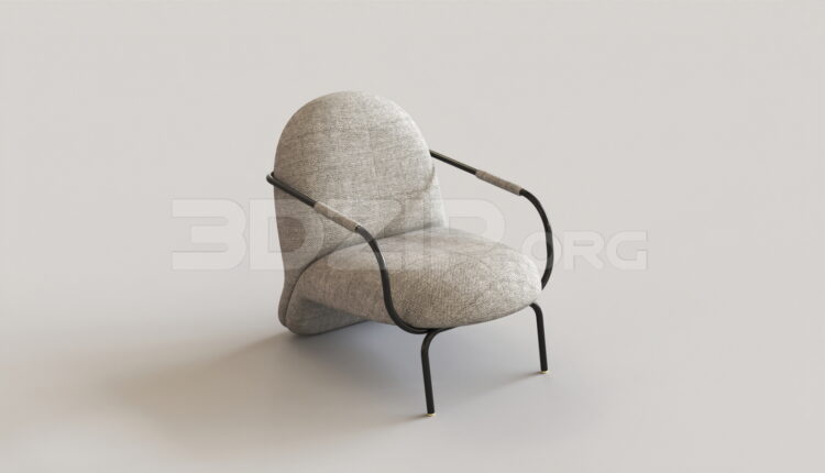 15539. Free 3ds Max Armchair Model Download (1)