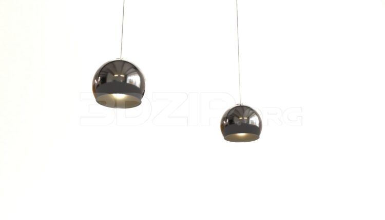 15544. Free 3ds Max Ceiling Light Model Download (2)