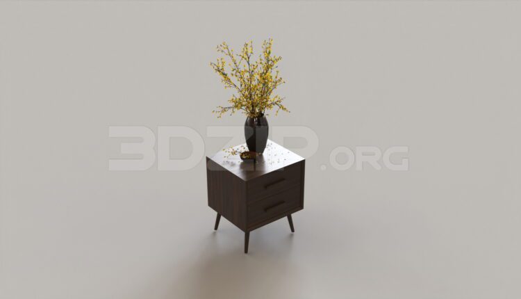 15547. Free 3ds Max Bedside Table Model Download (1)
