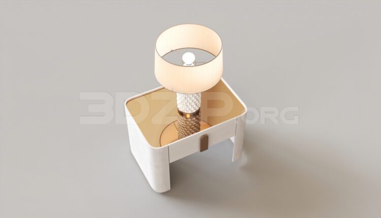 15551. Free 3ds Max Bedside Table Model Download (1)