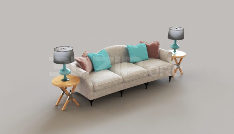 15557. Free 3ds Max Sofa Model Download (1)