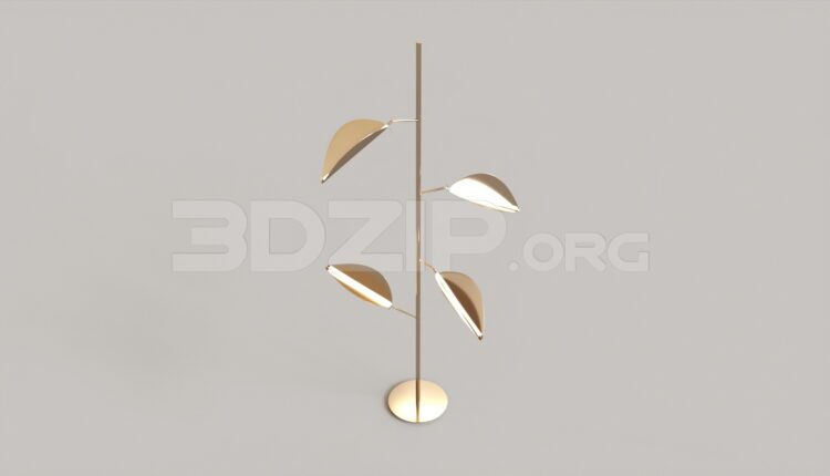15559. Free 3ds Max Floor Lamp Model Download (1)