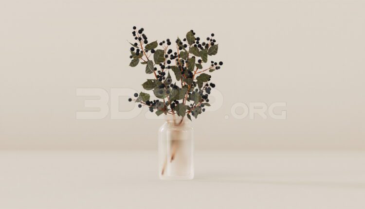 15570. Free 3ds Max Flower Model Download (1)