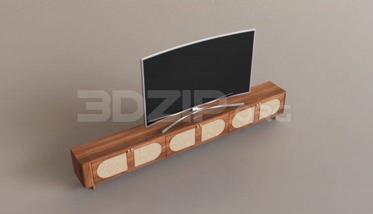 15601. Free 3ds Max Tv Cabinet Model Downloadư (2)