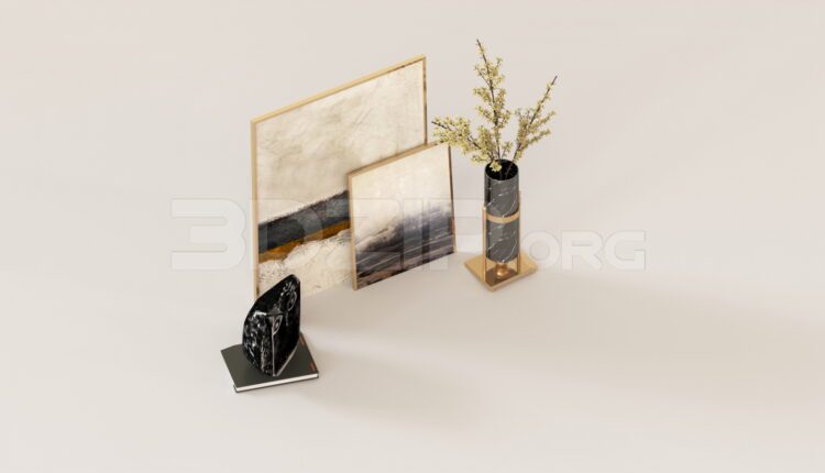 15604. Free 3ds Max Decorative Set Model Download (2)
