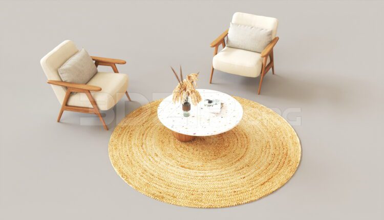 15612. Free 3ds Max Armchair Model Download (2)