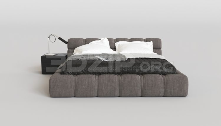 15636. Free 3ds Max Bed Model Download (1)