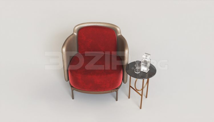 15647. Free 3ds Max Armchair Model Download (2)