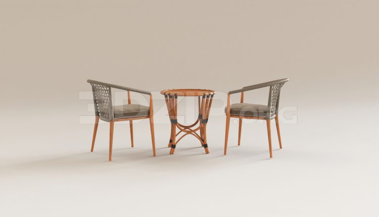 15655. Free 3ds Max Rattan Chair Model Download (1)