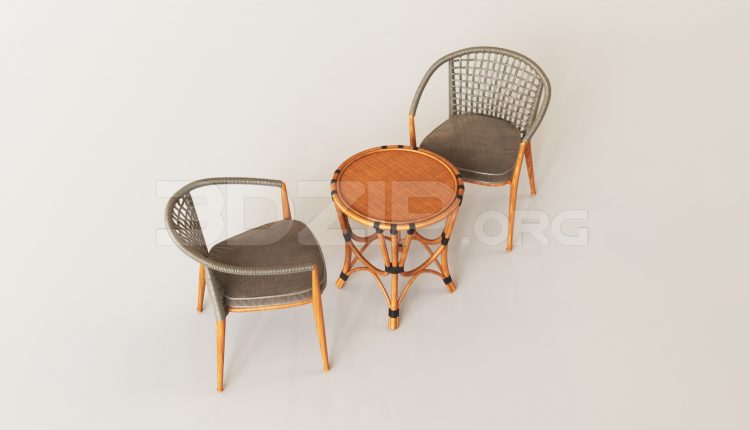 15655. Free 3ds Max Rattan Chair Model Download (2)