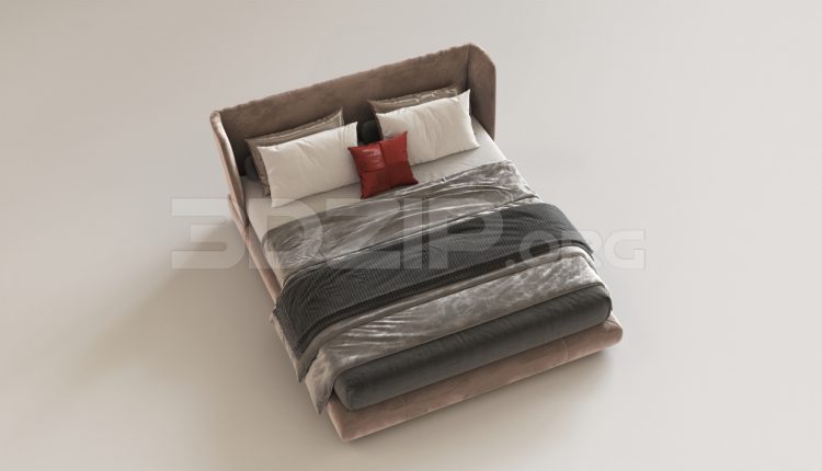 15656. Free 3ds Max Bed Model Download (2)