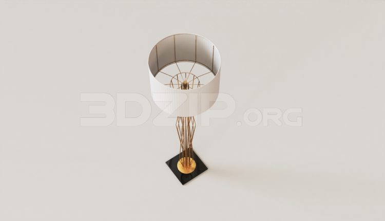 15663. Free 3ds Max Floor Lamp Model Download (2)