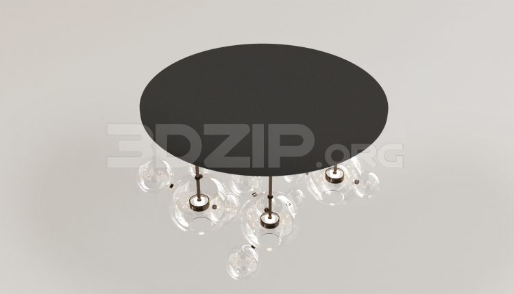 15673. Free 3ds Max Ceiling Light Model Download (2)