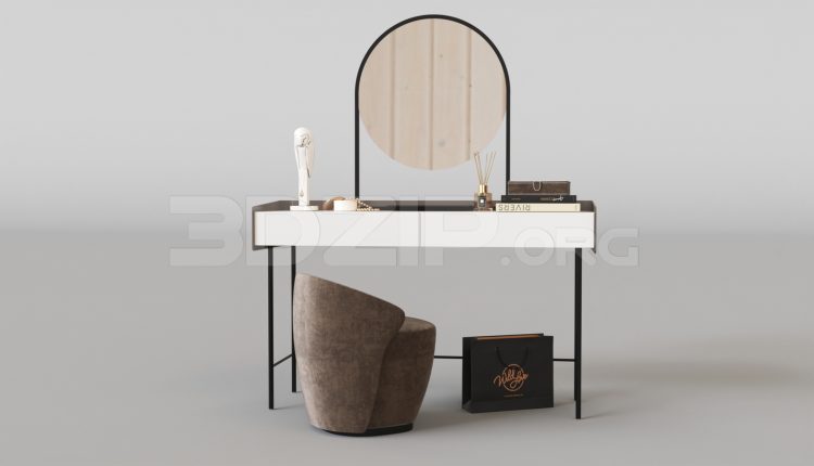15692. Free 3ds Max Dressing Table Model Download (1)