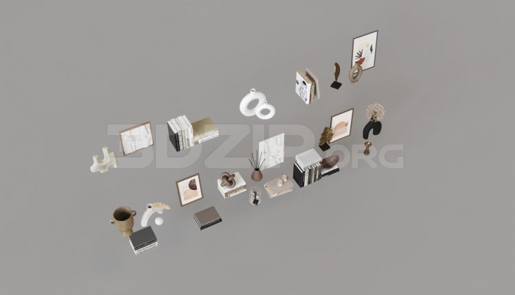 15694. Free 3ds Max Decorative Set Model Download (2)
