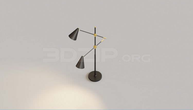 11991. Free 3ds Max Floor Lamp Model Download (2)