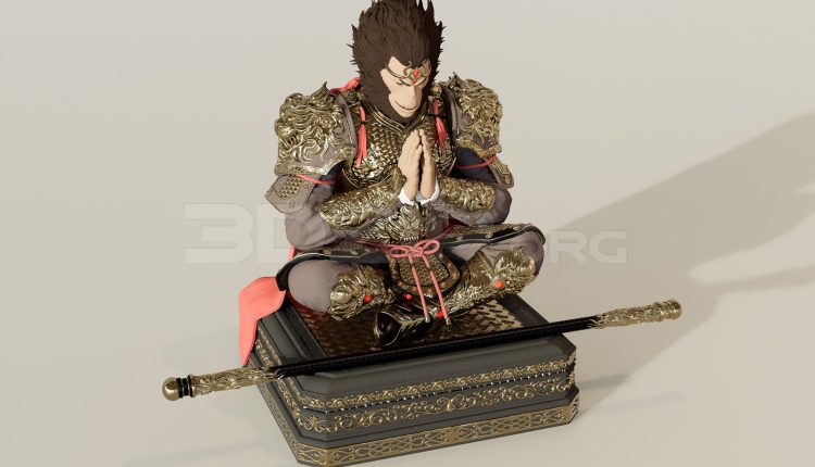 11998. Free 3ds Max Wukong Model Download (1)
