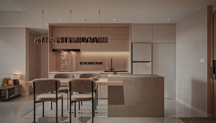 13781. 3ds Max Living Room – Kitchen Interior Model Download By Pham Tran Nam (7)