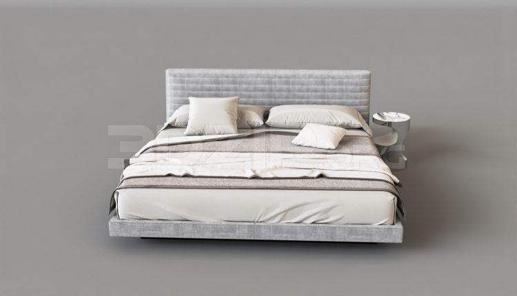 15697. Free 3ds Max Bed Model Download (1)