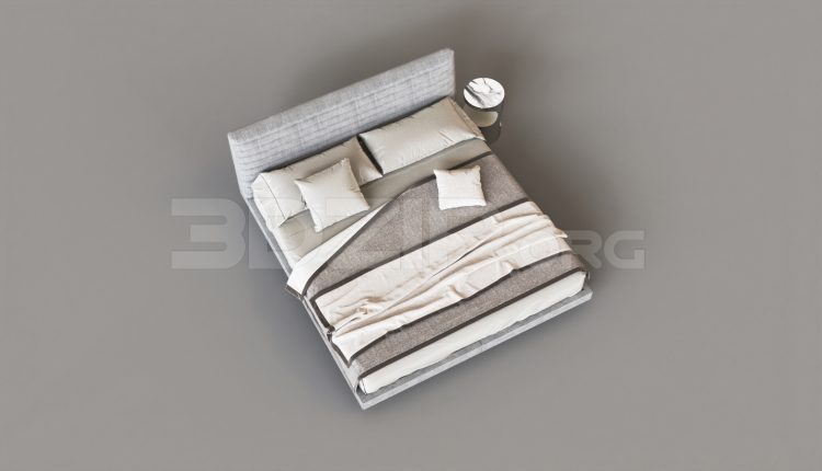15697. Free 3ds Max Bed Model Download (2)