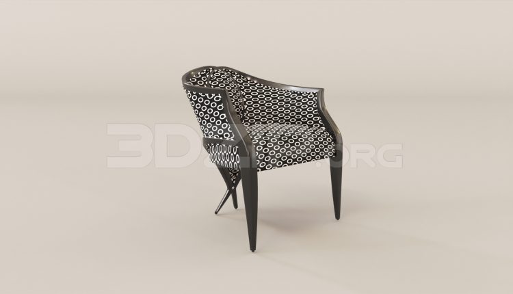 15699. Free 3ds Max Armchair Model Download (1)