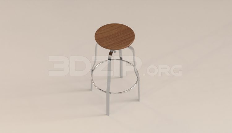 15704. Free 3ds Max Bar Stool Model Download (2)