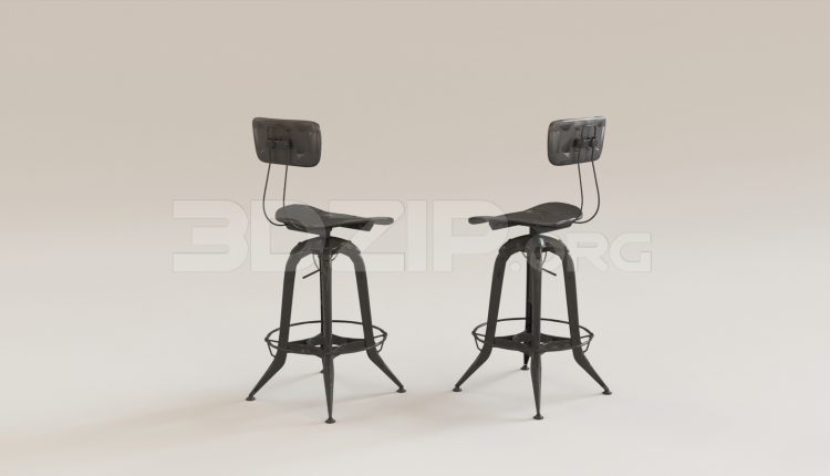 15708. Free 3ds Max Bar Stool Model Download (1)
