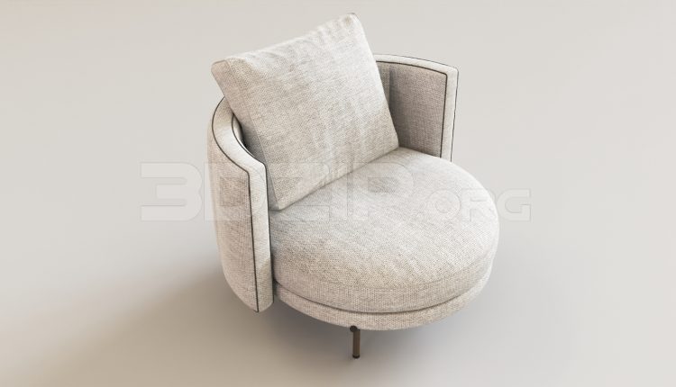 15710. Free 3ds Max Armchair Model Download (2)