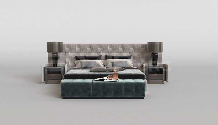 15722. Free 3ds Max Bed Model Download (1)