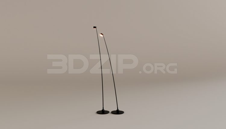 15733. Free 3ds Max Floor Lamp Model Download (1)