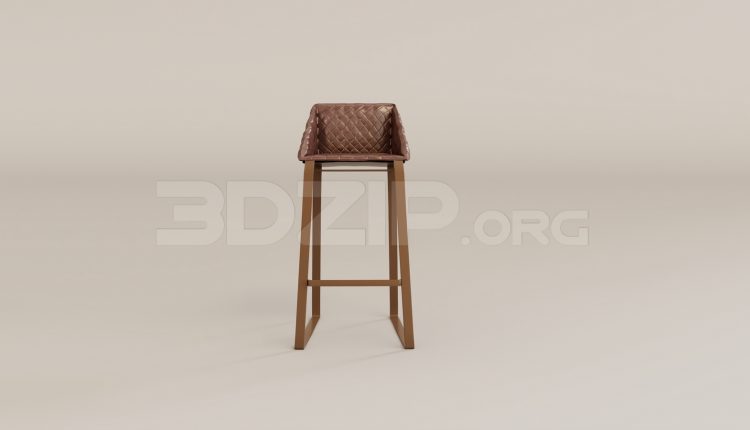 15735. Free 3ds Max Bar Stool Model Download (1)