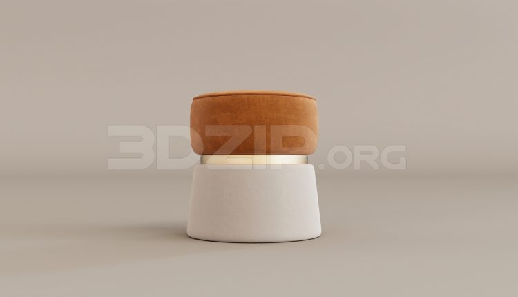 15737. Free 3ds Max Stool Model Download (1)