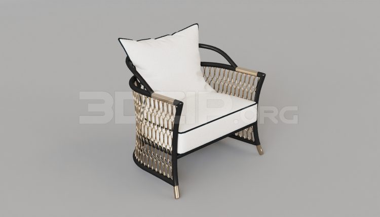 15747. Free 3ds Max Armchair Model Download (2)