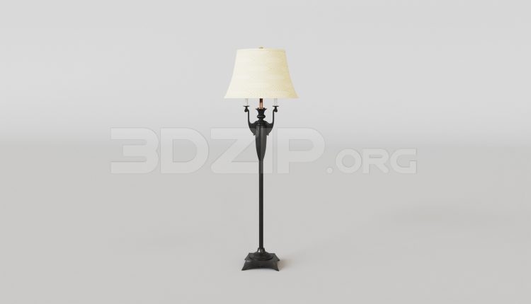 15748. Free 3ds Max Floor Lamp Model Download (1)