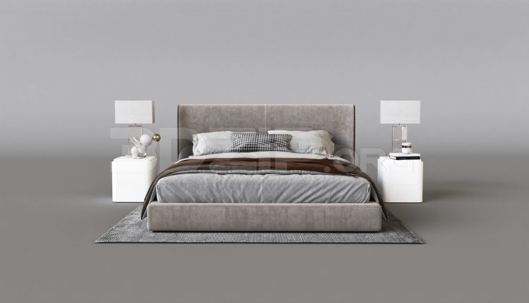 15751. Free 3ds Max Bed Model Download (1)