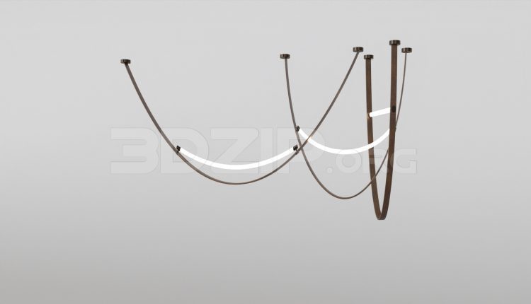 15766. Free 3ds Max Ceiling Light Model Download (1)
