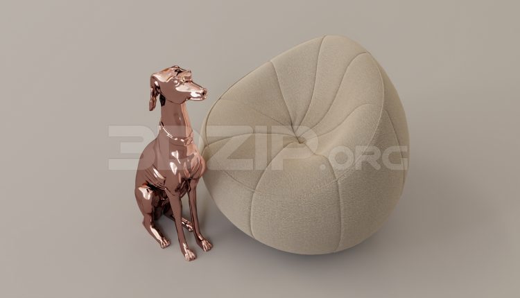 15787. Free 3ds Max Stool Model Download (2)