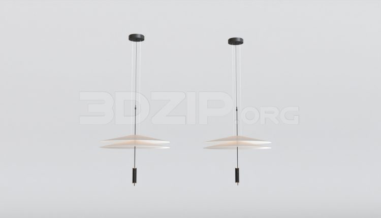 15803. Free 3ds Max Ceiling Light Model Download (1)