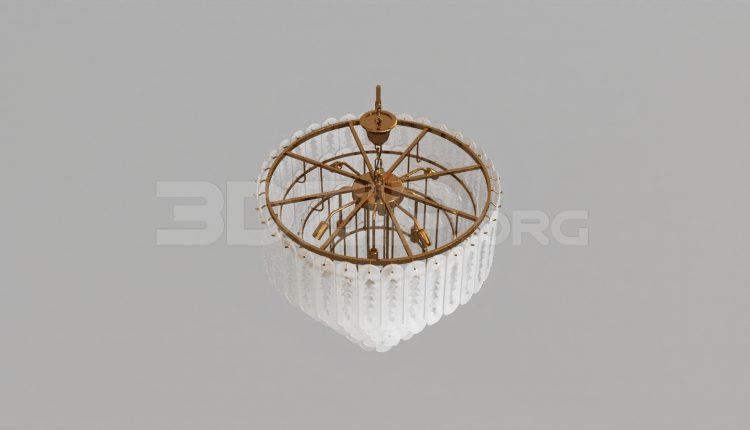 15817. Free 3ds Max Ceiling Light Model Download (2)