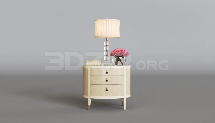 15819. Free 3ds Max Bedside Table Model Download (1)