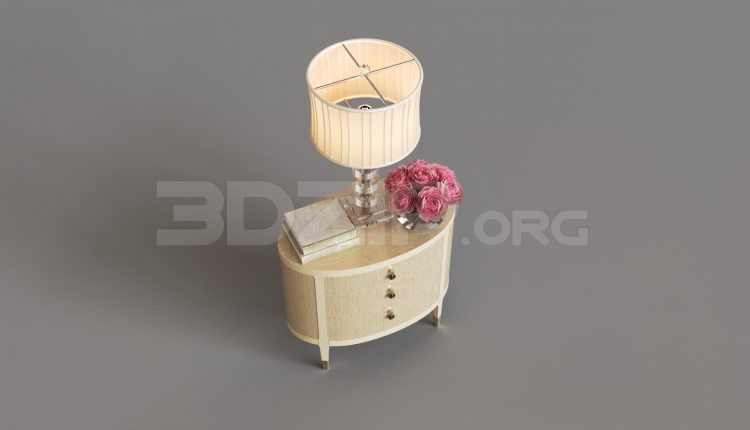 15819. Free 3ds Max Bedside Table Model Download (2)