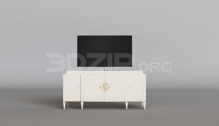 15820. Free 3ds Max Tv Cabinet Model Download (1)