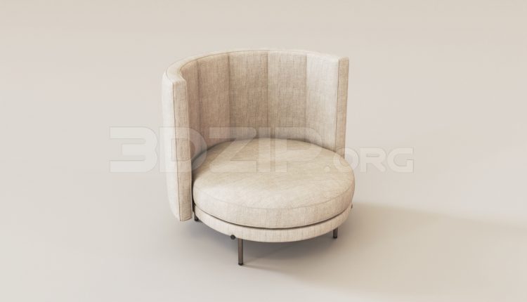 15826. Free 3ds Max Armchair Model Download (2)
