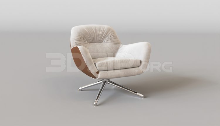 15845. Free 3ds Max Armchair Model Download (1)