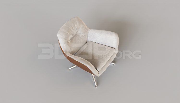 15845. Free 3ds Max Armchair Model Download (2)