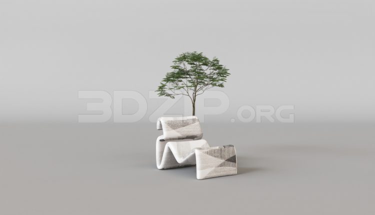 15859. Free 3ds Max Lounge Chair Model Download (1)
