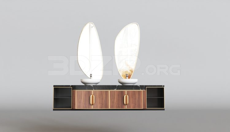 15863. Free 3ds Max Washbasin Model Download (1)