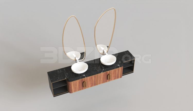 15863. Free 3ds Max Washbasin Model Download (2)